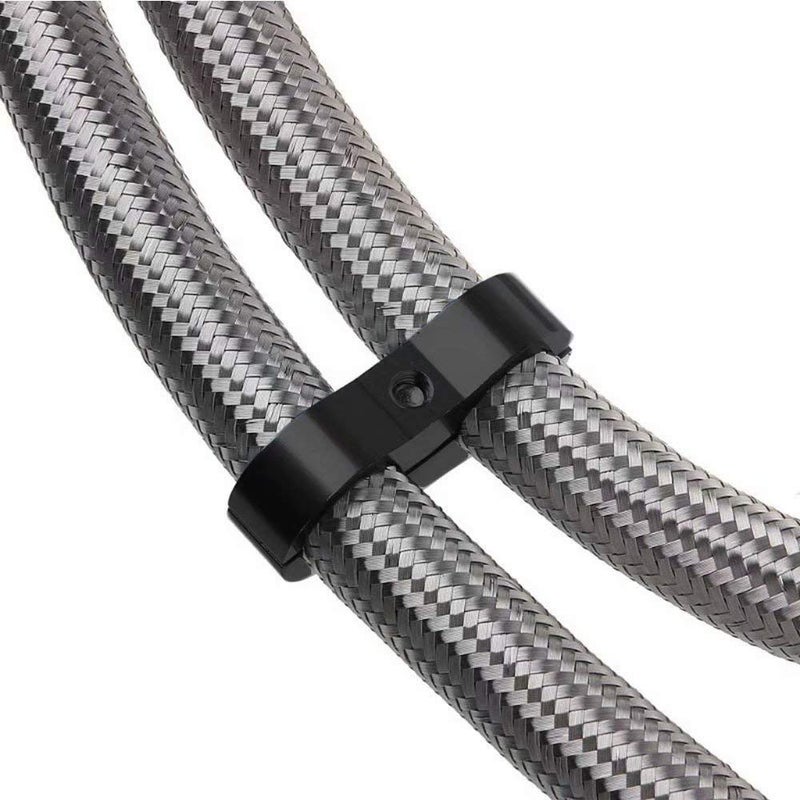 Larlansz 6PCS AN6 6AN Billet Aluminum Fuel line Mounting Hose Separator Clamp for Fuel Line, Oil Hose, Brake Line, Water Pipe, Gas Line black - Image 5